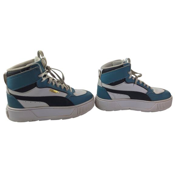 Puma | Blue & White Karmen Rebelle Mid Platform Sneaker | Size 6.5 - Picture 2 of 7